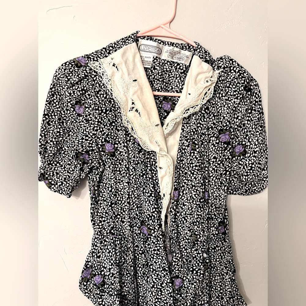 Vintage 80s peplum dress